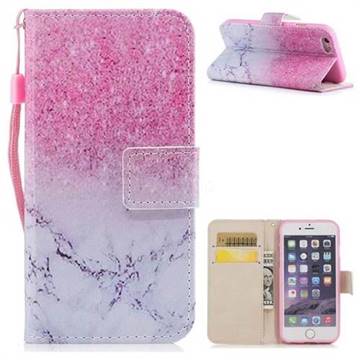 Marble Powder PU Leather Wallet Case for iPhone 6s Plus / 6 Plus 6P(5.5 inch)