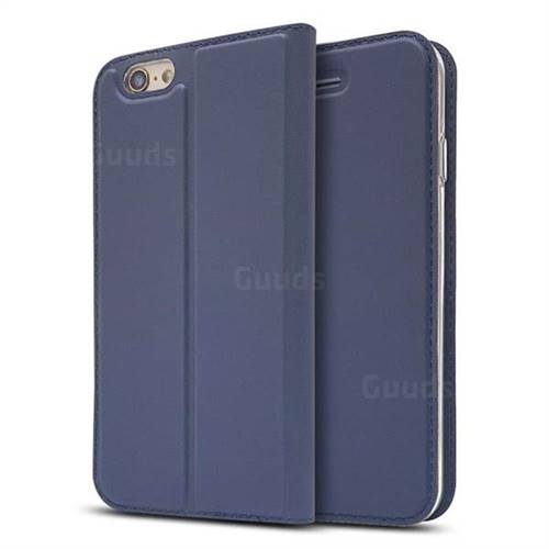 Ultra Slim Card Magnetic Automatic Suction Leather Wallet Case for iPhone 6s Plus / 6 Plus 6P(5.5 inch) - Royal Blue