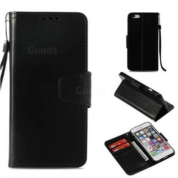 Retro Phantom Smooth PU Leather Wallet Holster Case for iPhone 6s Plus / 6 Plus 6P(5.5 inch) - Black