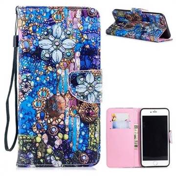 Agate PU Leather Wallet Phone Case for iPhone 6s Plus / 6 Plus 6P(5.5 inch)