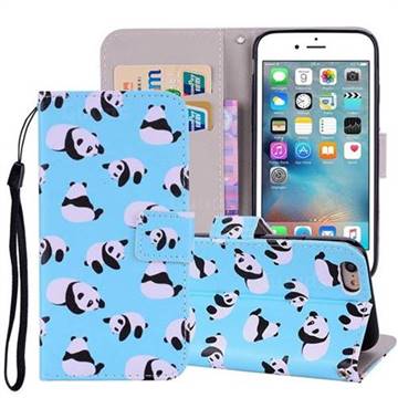 Panda PU Leather Wallet Phone Case Cover for iPhone 6s Plus / 6 Plus 6P(5.5 inch)