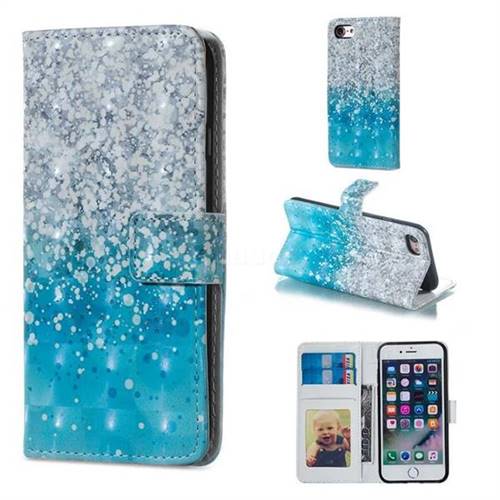 Sea Sand 3D Painted Leather Phone Wallet Case for iPhone 6s Plus / 6 Plus 6P(5.5 inch)