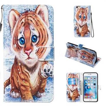 Baby Tiger Smooth Leather Phone Wallet Case for iPhone 6s Plus / 6 Plus 6P(5.5 inch)