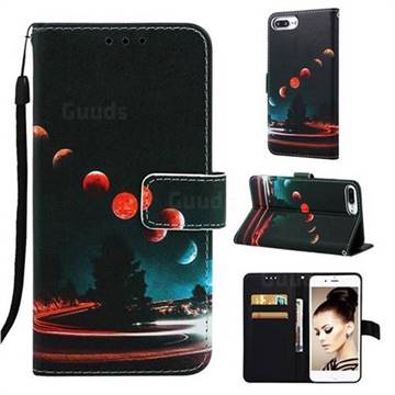 Wandering Earth Matte Leather Wallet Phone Case for iPhone 6s Plus / 6 Plus 6P(5.5 inch)
