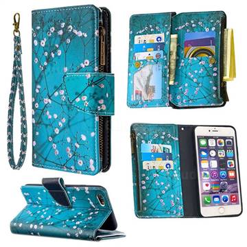 Blue Plum Binfen Color BF03 Retro Zipper Leather Wallet Phone Case for iPhone 6s Plus / 6 Plus 6P(5.5 inch)