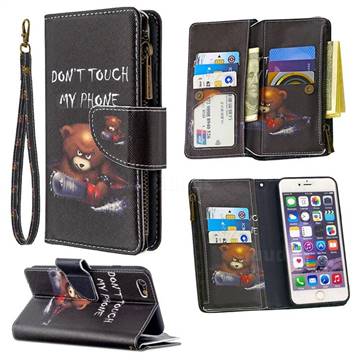 Chainsaw Bear Binfen Color BF03 Retro Zipper Leather Wallet Phone Case for iPhone 6s Plus / 6 Plus 6P(5.5 inch)