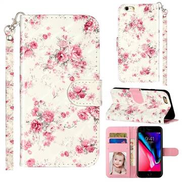 mannetje Weglaten reguleren Rambler Rose Flower 3D Leather Phone Holster Wallet Case for iPhone 6s Plus  / 6 Plus 6P(5.5 inch) - Leather Case - Guuds