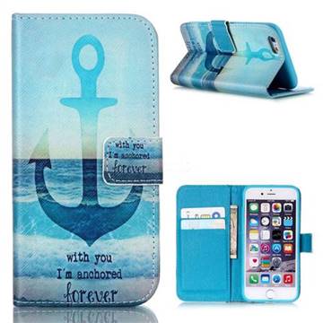 Sea Anchor Leather Wallet Case for iPhone 6s (4.7 inch)