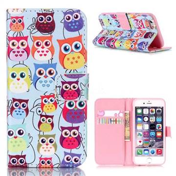 Cute Owls Leather Wallet Case for iPhone 6s (4.7 inch)