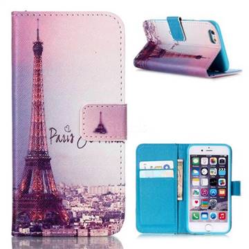 Fog Eiffel Tower Leather Wallet Case for iPhone 6s (4.7 inch)