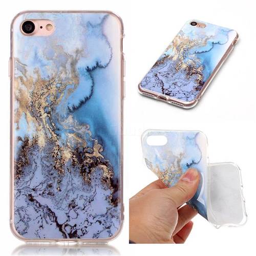 Sea Blue Soft TPU Marble Pattern Case for iPhone 8 / 7 8G 7G (4.7 inch)