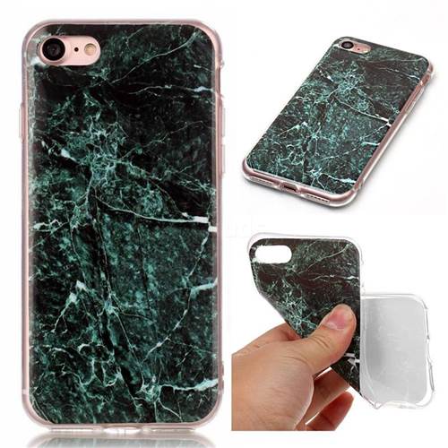 Dark Green Soft TPU Marble Pattern Case for iPhone 8 / 7 8G 7G (4.7 inch)