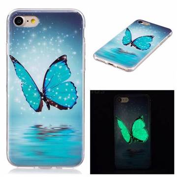 Butterfly Noctilucent Soft TPU Back Cover for iPhone 8 / 7 8G 7G (4.7 inch)