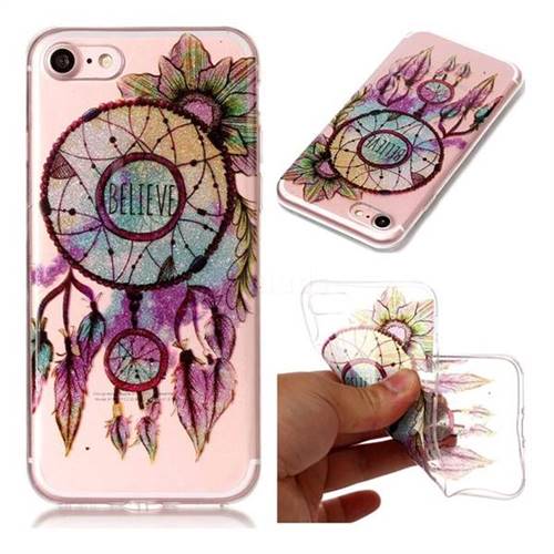 Flower Wind Chimes Super Clear Flash Powder Shiny Soft TPU Back Cover for iPhone 8 / 7 8G 7G(4.7 inch)