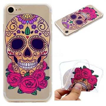 Skeleton Flower Super Clear Soft TPU Back Cover for iPhone 8 / 7 (4.7 inch)