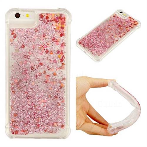 Dynamic Liquid Glitter Sand Quicksand Star TPU Case for iPhone 8 / 7 (4.7 inch) - Diamond Rose