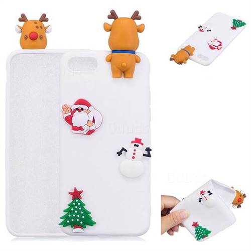 White Elk Christmas Xmax Soft 3D Silicone Case for iPhone 8 / 7 (4.7 inch)