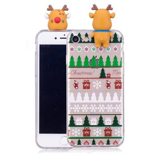 Christmas Socks Soft 3D Climbing Doll Soft Case for iPhone 8 / 7 (4.7 inch)