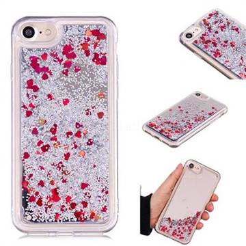 Glitter Sand Mirror Quicksand Dynamic Liquid Star TPU Case for iPhone 8 / 7 (4.7 inch) - Red