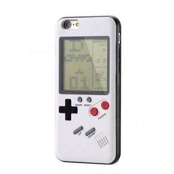 WANLE VC-061 Classic Playable Tetris Game Boy Silicone Case for iPhone 8 / 7 (4.7 inch) - White