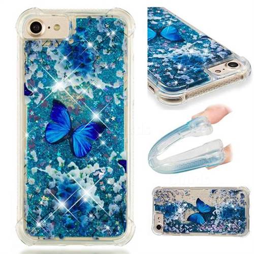 Flower Butterfly Dynamic Liquid Glitter Sand Quicksand Star TPU Case for iPhone 8 / 7 (4.7 inch)