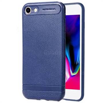 Litchi Grain Silicon Soft Phone Case for iPhone 8 / 7 (4.7 inch) - Blue