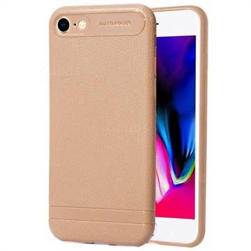 Litchi Grain Silicon Soft Phone Case for iPhone 8 / 7 (4.7 inch) - Beige