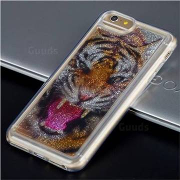 Tiger Glassy Glitter Quicksand Dynamic Liquid Soft Phone Case for iPhone 8 / 7 (4.7 inch)