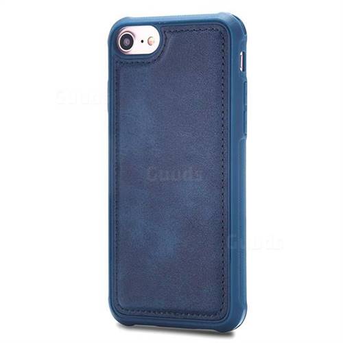 Luxury Shatter-resistant Leather Coated Phone Back Cover for iPhone 8 / 7 (4.7 inch) - Blue