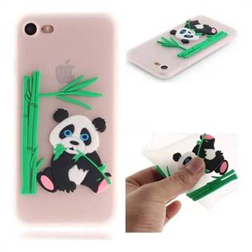 Panda Eating Bamboo Soft 3D Silicone Case for iPhone 8 / 7 (4.7 inch) - Translucent