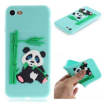Panda Eating Bamboo Soft 3D Silicone Case for iPhone 8 / 7 (4.7 inch) - Green