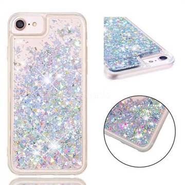 Dynamic Liquid Glitter Quicksand Sequins TPU Phone Case for iPhone 8 / 7 (4.7 inch) - Silver