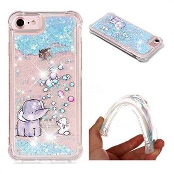 Bubble Jumbo Rabbit Dynamic Liquid Glitter Sand Quicksand Star TPU Case for iPhone 8 / 7 (4.7 inch)