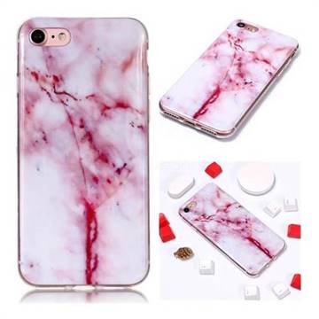 Red Grain Soft TPU Marble Pattern Phone Case for iPhone 8 / 7 (4.7 inch)