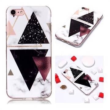 Four Triangular Soft TPU Marble Pattern Phone Case for iPhone 8 / 7 (4.7 inch)