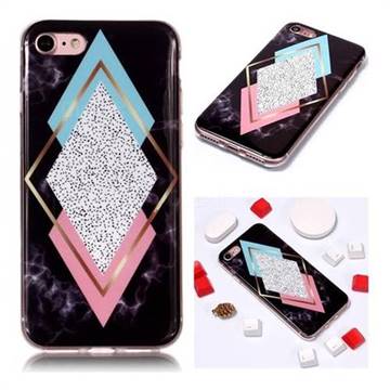 Black Diamond Soft TPU Marble Pattern Phone Case for iPhone 8 / 7 (4.7 inch)