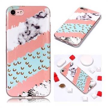 Diagonal Grass Soft TPU Marble Pattern Phone Case for iPhone 8 / 7 (4.7 inch)