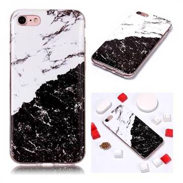 Black and White Soft TPU Marble Pattern Phone Case for iPhone 8 / 7 (4.7 inch)