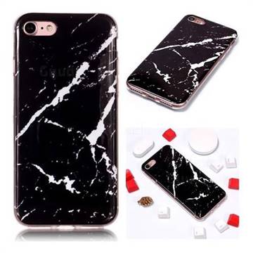 Black Rough white Soft TPU Marble Pattern Phone Case for iPhone 8 / 7 (4.7 inch)