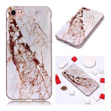 White Crushed Soft TPU Marble Pattern Phone Case for iPhone 8 / 7 (4.7 inch)