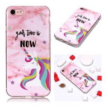Unicorn Soft TPU Marble Pattern Phone Case for iPhone 8 / 7 (4.7 inch)