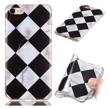 Black and White Matching Soft TPU Marble Pattern Phone Case for iPhone 8 / 7 (4.7 inch)