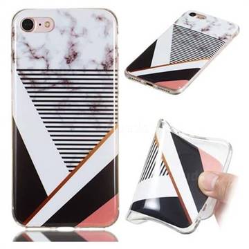 Pinstripe Soft TPU Marble Pattern Phone Case for iPhone 8 / 7 (4.7 inch)