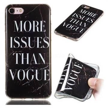 Stylish Black Soft TPU Marble Pattern Phone Case for iPhone 8 / 7 (4.7 inch)