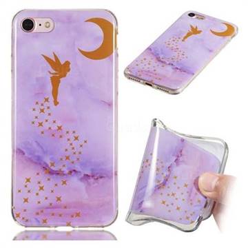 Elf Purple Soft TPU Marble Pattern Phone Case for iPhone 8 / 7 (4.7 inch)