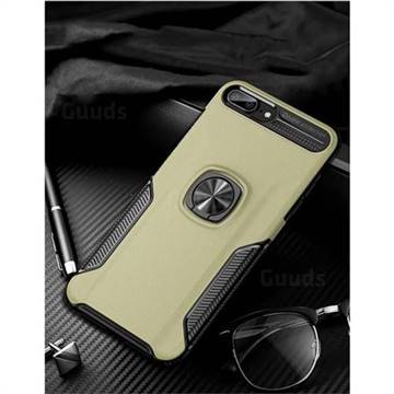 Knight Armor Anti Drop PC + Silicone Invisible Ring Holder Phone Cover for iPhone 8 / 7 (4.7 inch) - Champagne