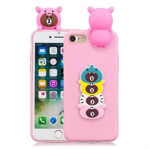 Expression Bear Soft 3D Climbing Doll Soft Case for iPhone 8 / 7 (4.7 inch)