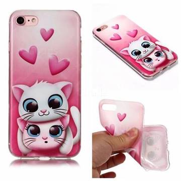 Love Cat Matte Soft TPU Back Cover for iPhone 8 / 7 (4.7 inch)
