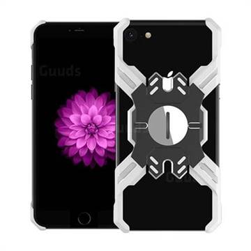Heroes All Metal Frame Coin Kickstand Car Magnetic Bumper Phone Case for iPhone 8 / 7 (4.7 inch) - Silver
