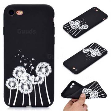 Dandelion Chalk Drawing Matte Black TPU Phone Cover for iPhone 8 / 7 (4.7 inch)